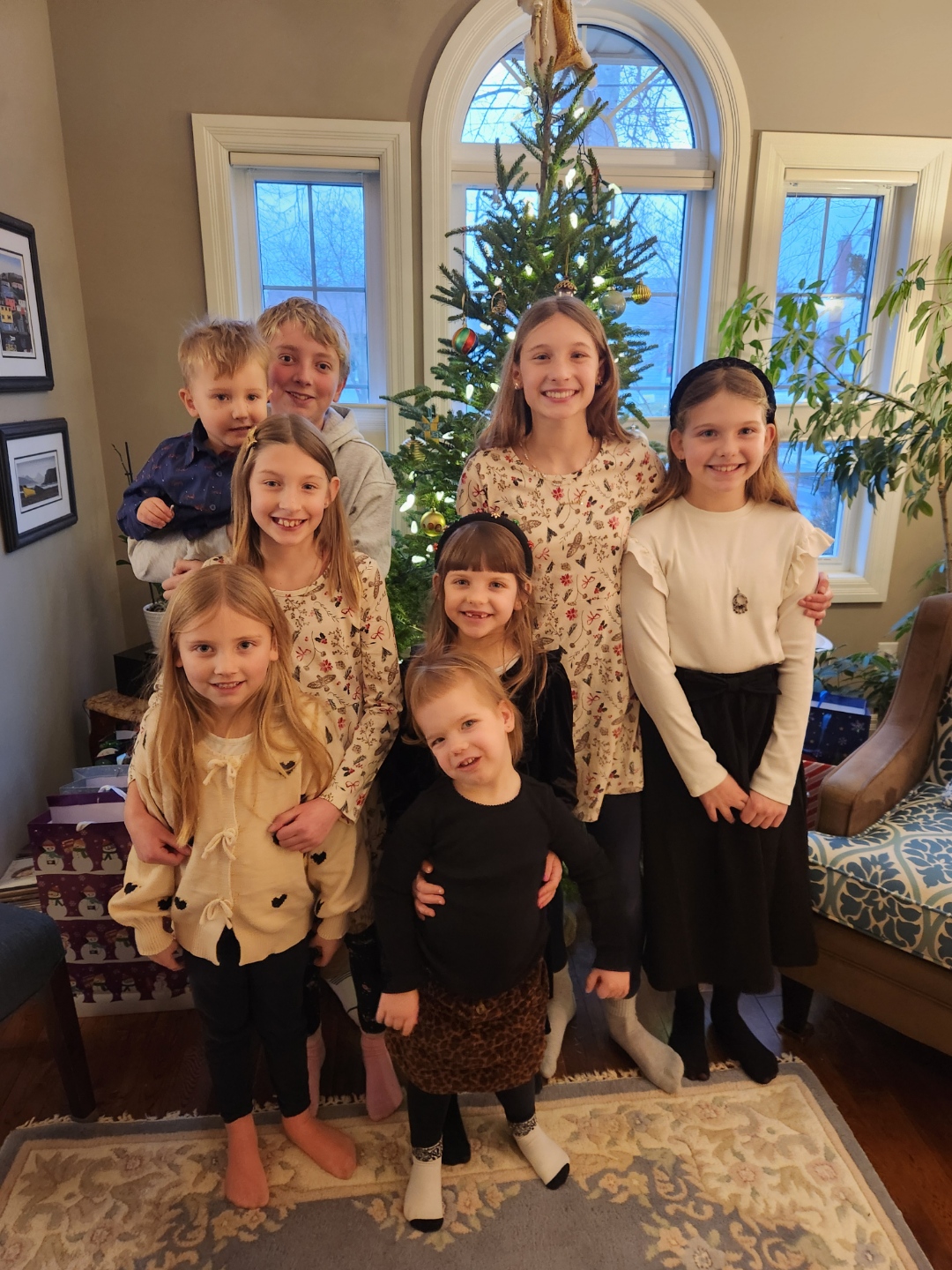 Tracy and Sid's grandchildren Christmas 2025